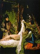 Eugene Delacroix Louis d'Orleans Showing his Mistress Sweden oil painting reproduction